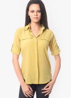 Meira Yellow Solid Shirt