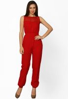 Miss Chase Red Solid Jumpsuit
