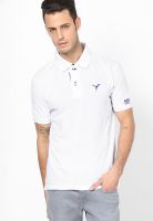 Monteil & Munero White Solid Polo T-Shirts