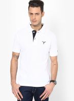 Monteil & Munero White Solid Polo T-Shirts