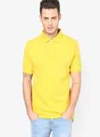 Monteil & Munero Yellow Solid Polo T-Shirts