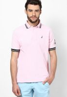 Nautica Pink Solid Polo T-Shirts