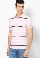 Nautica Pink Striped Polo T-Shirts