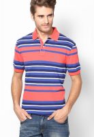 Nautica Red Striped Polo T-Shirts