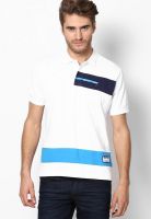 Nautica White Solid Polo T-Shirts