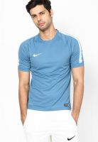 Nike As Squad Flash Ss Trng Aqua Blue Round Neck T-Shirt