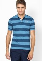 Nike Blue Striped Polo T-Shirts