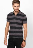 Nike Grey Striped Polo T-Shirts