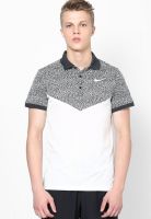 Nike White Dri-Fit Touch Polo