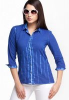 Oxolloxo Blue Printed Shirt