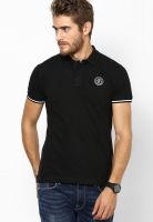 Pepe Jeans Black Solid Polo T-Shirts