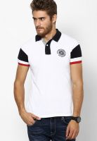 Pepe Jeans White Solid Polo T-Shirts