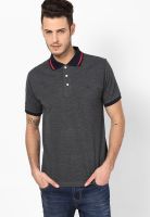 Peter England Dark Grey Polo T-Shirt