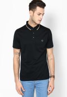 Proline Black Solid Polo T-Shirts