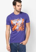 Proline Violet Indigo Printed Round Neck T-Shirts