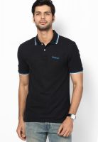 Reebok Black Solid Polo T-Shirts