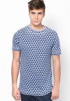 River Island Blue Triangle Print T Shirt