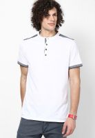 River Island White Francis Shoulderpatch T Shirt