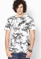 River Island White Leaf Print T-Shirt