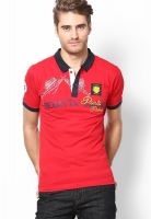 Scullers Sport Red Slim Fit Polo T Shirt