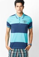 TBASE Aqua Blue Polo T Shirt