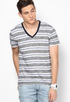 Tommy Hilfiger Grey/ Multi V Neck T-Shirt