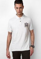 U.S. Polo Assn. Beige Solid Polo T-Shirts