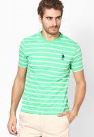 U.S. Polo Assn. Green V-Neck T Shirt