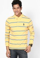 U.S. Polo Assn. Yellow Striped Polo T-Shirts