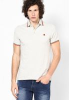 United Colors of Benetton Grey Solid Polo T-Shirts