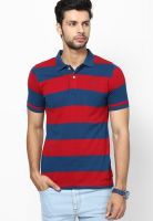 United Colors of Benetton Red Striped Polo T-Shirts