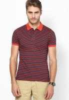 United Colors of Benetton Red Striped Polo T-Shirts