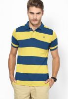 United Colors of Benetton Yellow Striped Polo T-Shirts