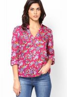 Vero Moda Full Sleeve Fuchsia Shirt