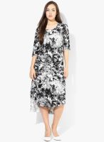 Vero Moda Grey Colored Solid Skater Dress