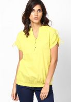 Vero Moda Half Sleeve Yellow Elastic Shirt