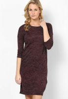 Vero Moda Purple Colored Solid Bodycon Dress