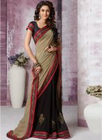 Vishal Black Embroidered Saree