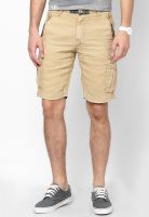 WYM Solid Beige Shorts