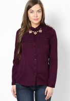Wrangler Purple Full Sleeve Shirt