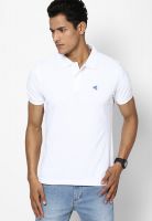 Wrangler White Solid Polo T-Shirts