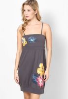 s.Oliver Grey Colored Printed Shift Dress