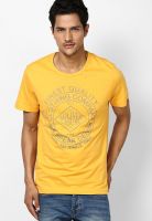 s.Oliver Yellow Round Neck T-Shirt