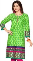 ALC Creations Casual, Formal Printed Women's Kurti(Green, Pink, Light Green)