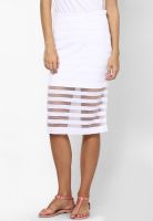 AND White A-Line Skirt