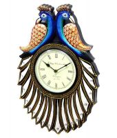 Aakashi Blue Wooden Vintage Wall Clock