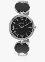Adine Ad-640 Silver/Black Analog Watch