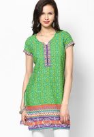 Aurelia Green Printed Kurtis