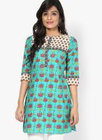 Aurelia Green Printed Kurtis