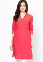 Aurelia Pink Solid Kurtis